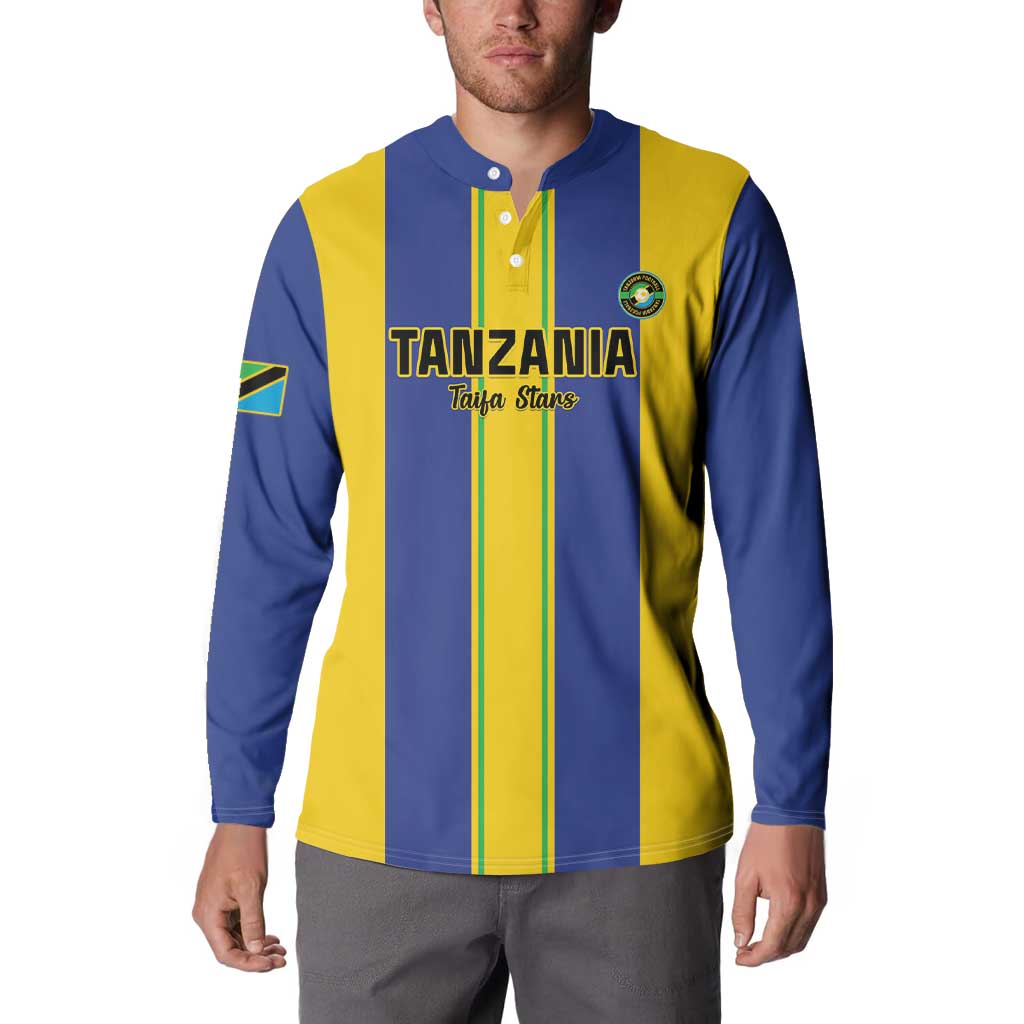Custom Tanzania Football Button Sweatshirt Sporty Style
