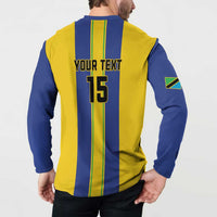 Custom Tanzania Football Button Sweatshirt Sporty Style