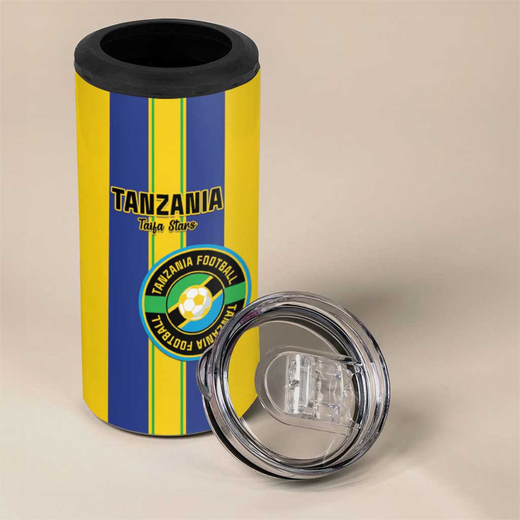 Custom Tanzania Football 4 in 1 Can Cooler Tumbler Sporty Style