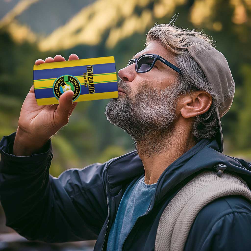 Custom Tanzania Football 4 in 1 Can Cooler Tumbler Sporty Style