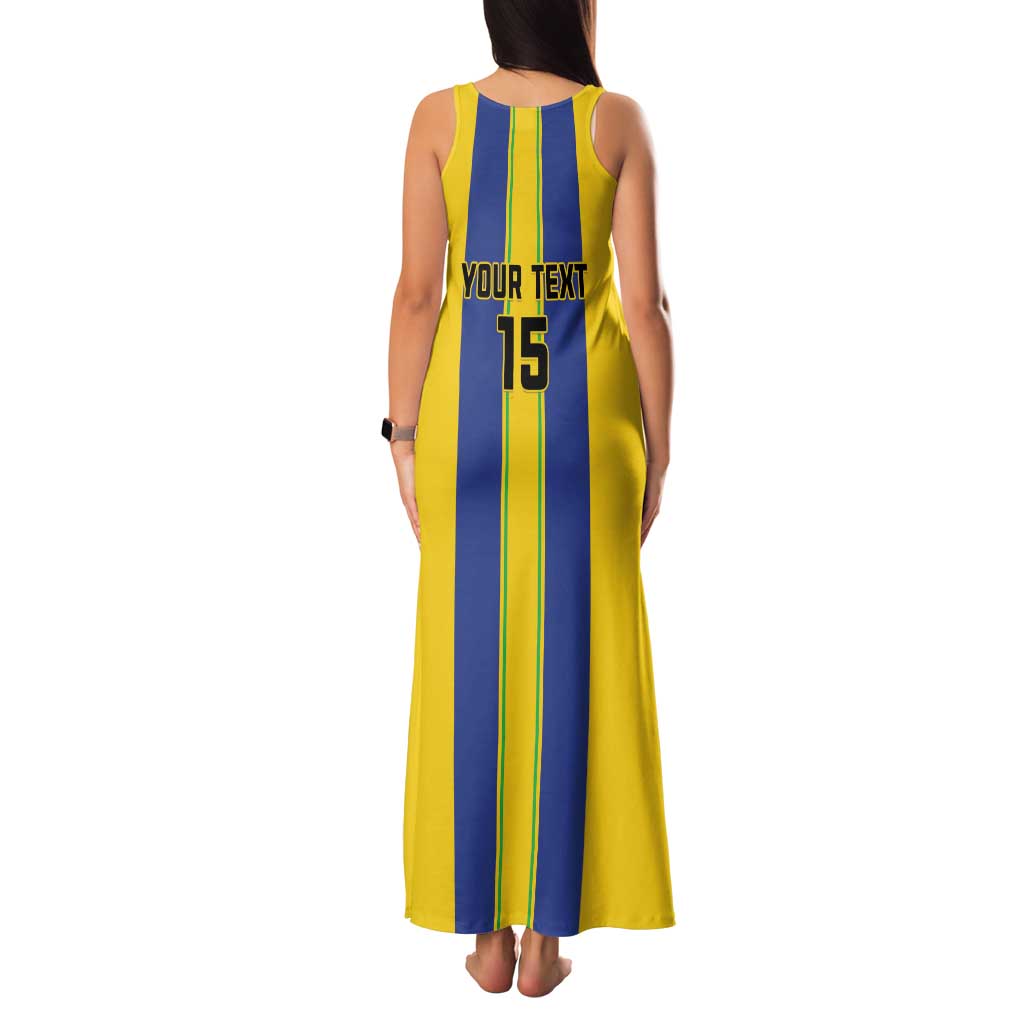 Custom Tanzania Football Family Matching Tank Maxi Dress and Hawaiian Shirt Sporty Style