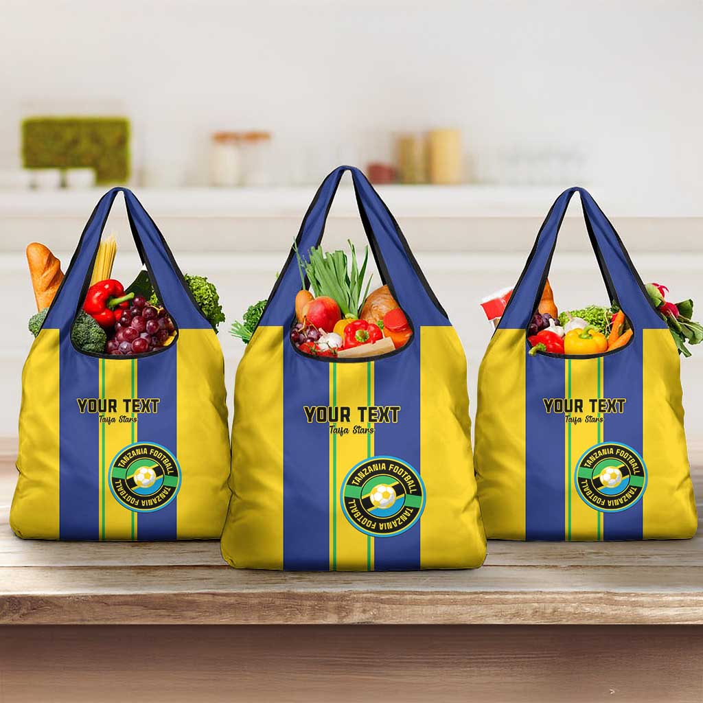 Custom Tanzania Football Grocery Bag Sporty Style