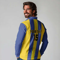 Custom Tanzania Football Long Sleeve Polo Shirt Sporty Style