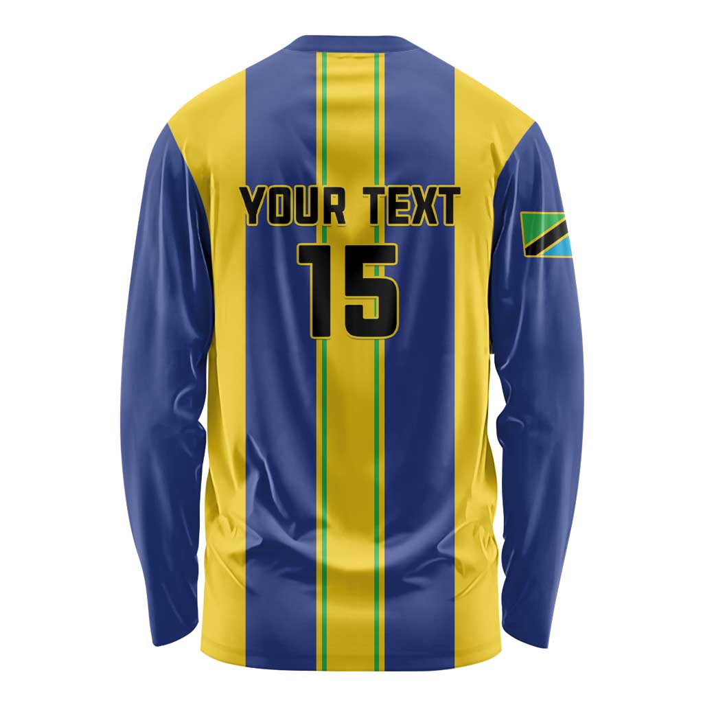 Custom Tanzania Football Long Sleeve Shirt Sporty Style