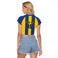 Custom Tanzania Football Raglan Cropped T Shirt Sporty Style