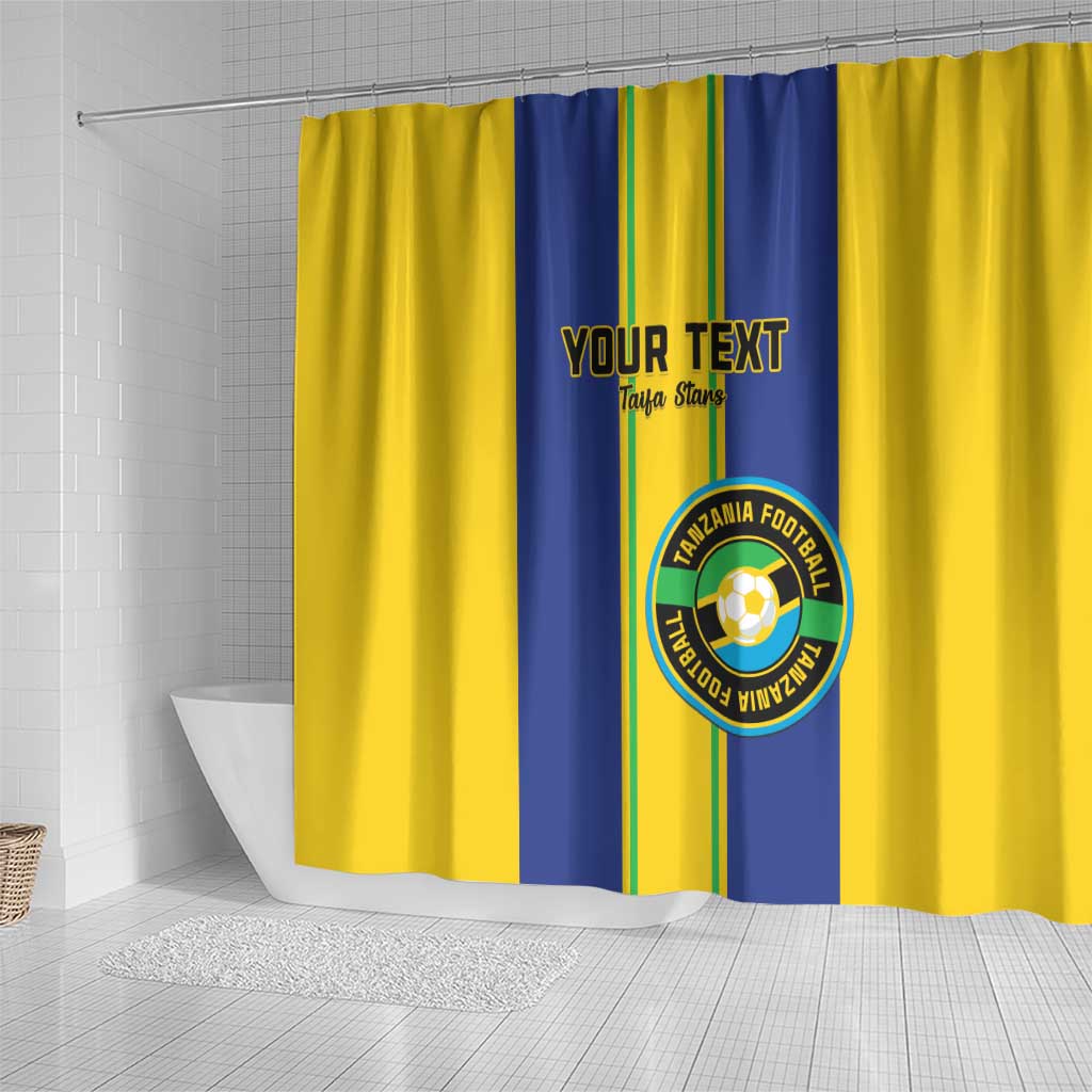 Custom Tanzania Football Shower Curtain Sporty Style