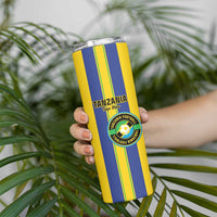 Custom Tanzania Football Skinny Tumbler Sporty Style
