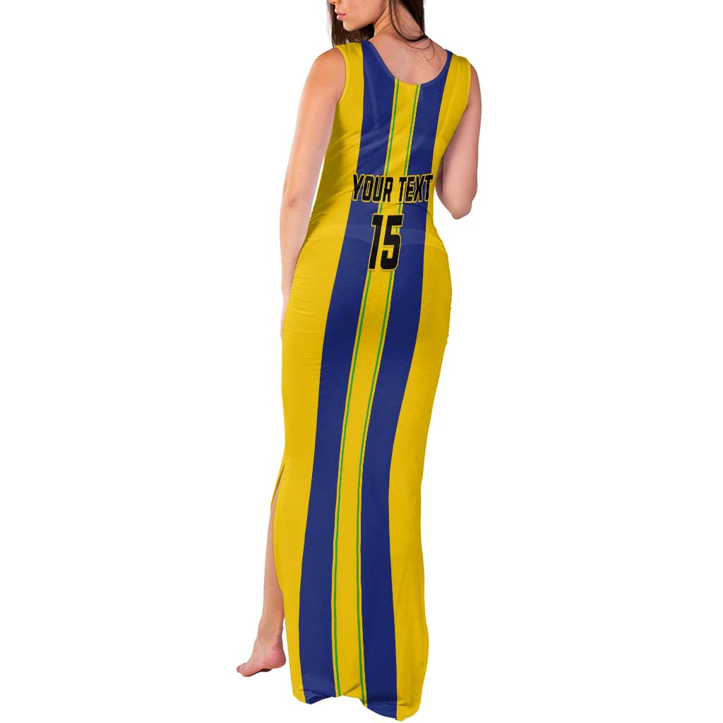 Custom Tanzania Football Tank Maxi Dress Sporty Style