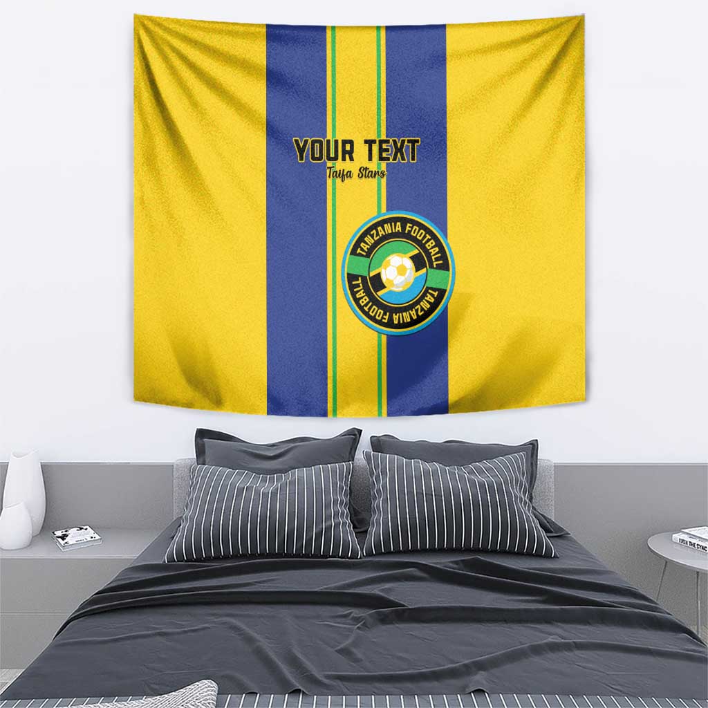 Custom Tanzania Football Tapestry Sporty Style