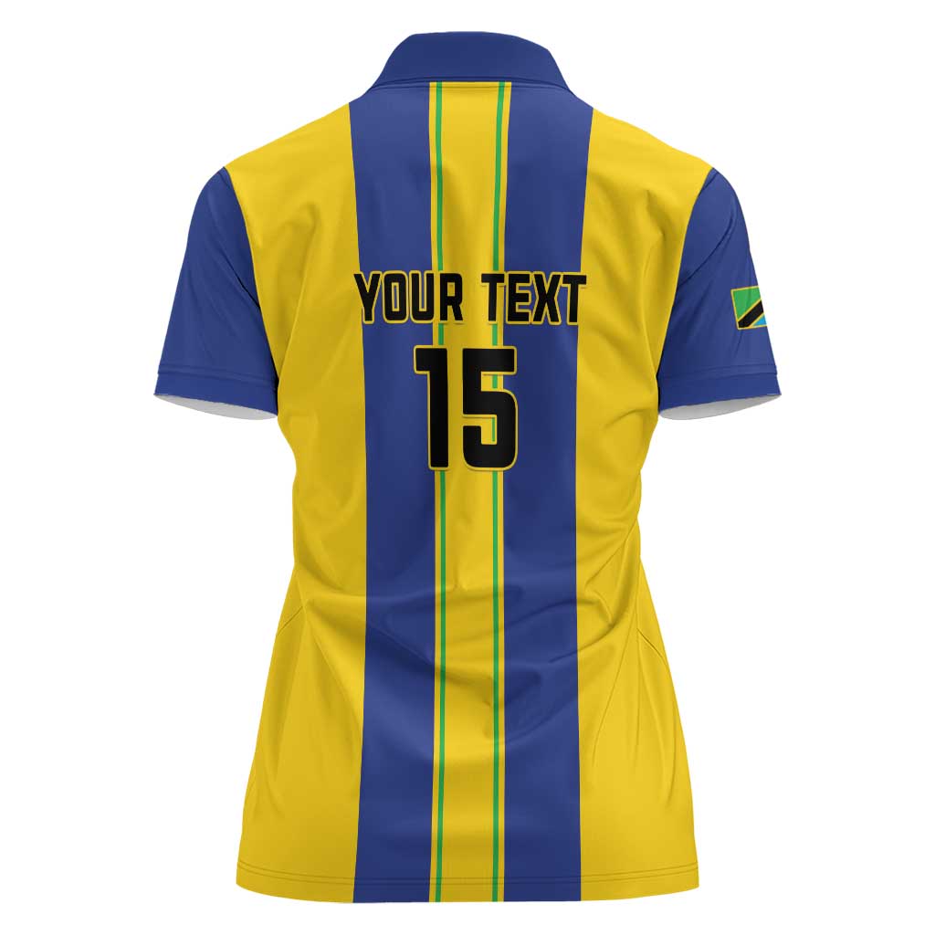 Custom Tanzania Football Women Polo Shirt Sporty Style