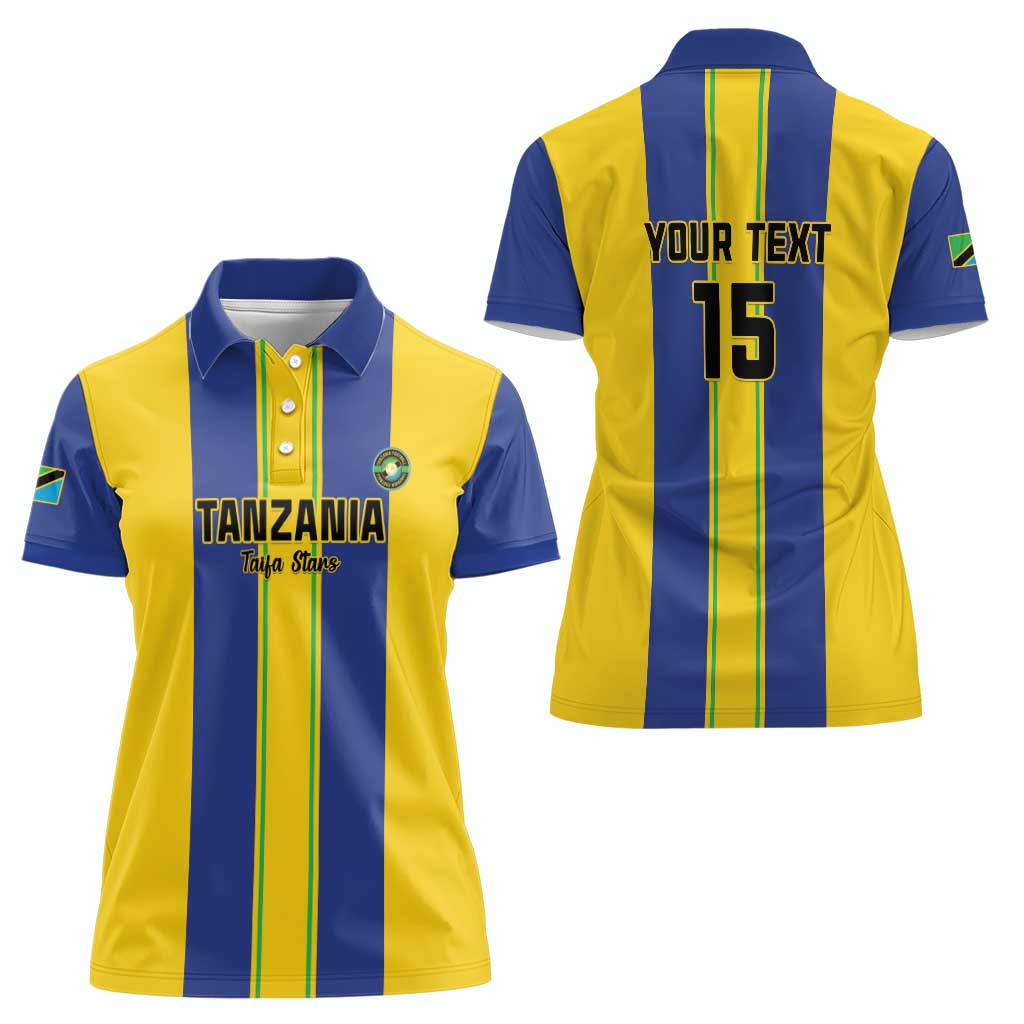 Custom Tanzania Football Women Polo Shirt Sporty Style