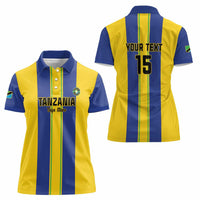 Custom Tanzania Football Women Polo Shirt Sporty Style