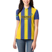Custom Tanzania Football Women Polo Shirt Sporty Style
