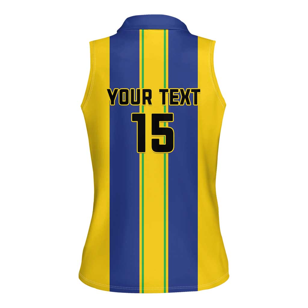 Custom Tanzania Football Women Sleeveless Polo Shirt Sporty Style