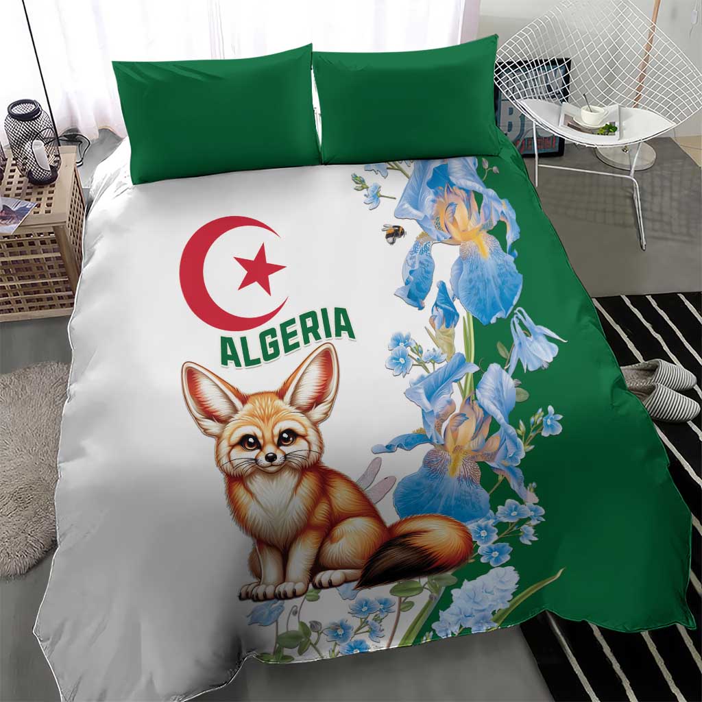 Algeria Fennec Fox Bedding Set Blue Isris Flower