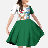 Algeria Fennec Fox Family Matching Tank Maxi Dress and Hawaiian Shirt Blue Isris Flower