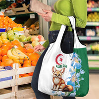 Algeria Fennec Fox Grocery Bag Blue Isris Flower