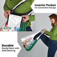 Algeria Fennec Fox Grocery Bag Blue Isris Flower