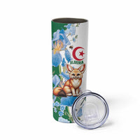 Algeria Fennec Fox Skinny Tumbler Blue Isris Flower