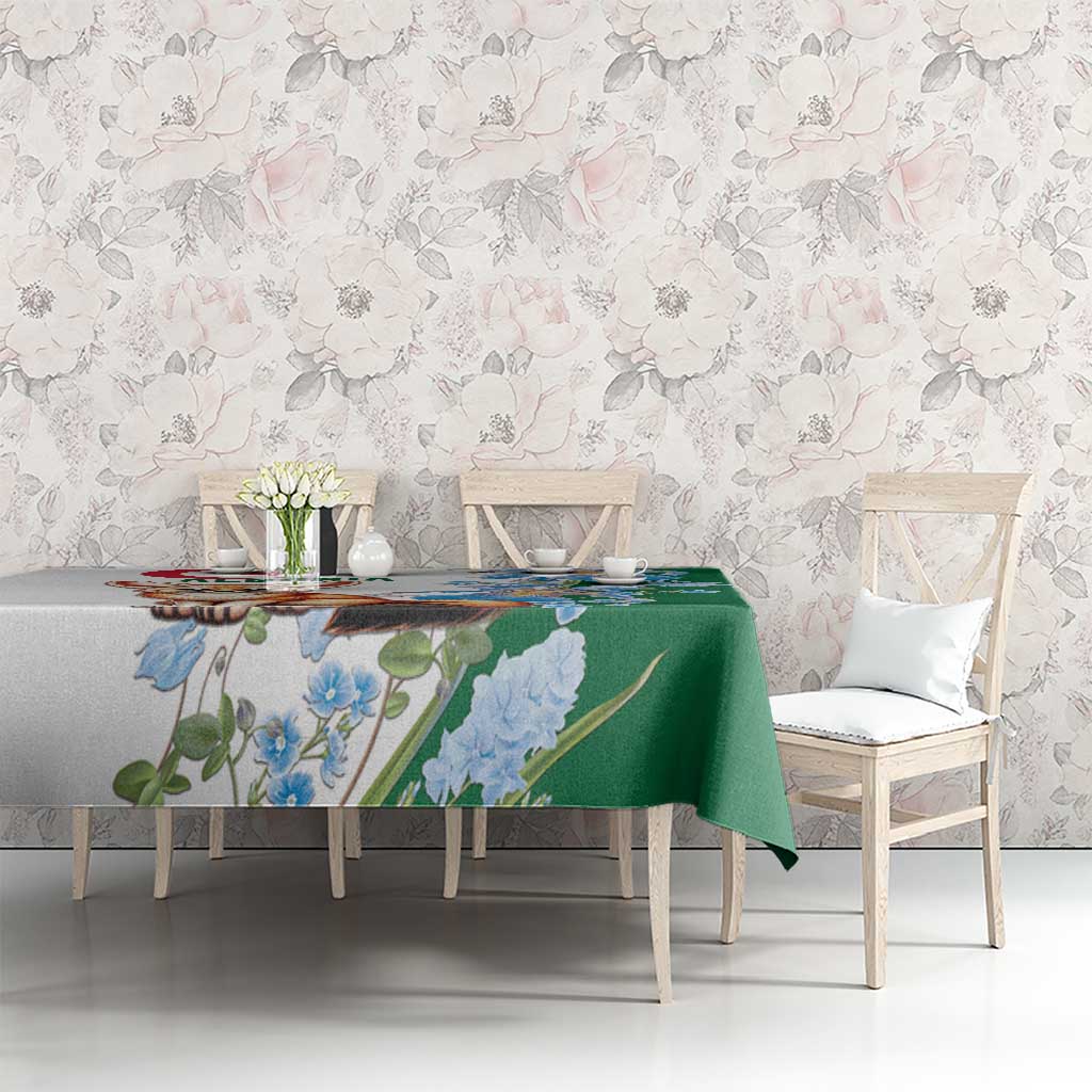 Algeria Fennec Fox Tablecloth Blue Isris Flower