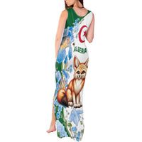 Algeria Fennec Fox Tank Maxi Dress Blue Isris Flower