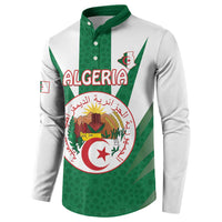 Personalised Algeria Button Sweatshirt Coat Of Arms With Islamic Pattern