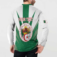 Personalised Algeria Button Sweatshirt Coat Of Arms With Islamic Pattern