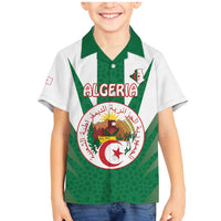 Personalised Algeria Family Matching Mermaid Dress and Hawaiian Shirt Coat Of Arms With Islamic Pattern