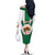 Personalised Algeria Family Matching Off The Shoulder Long Sleeve Dress and Hawaiian Shirt Coat Of Arms With Islamic Pattern