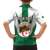 Personalised Algeria Family Matching Puletasi and Hawaiian Shirt Coat Of Arms With Islamic Pattern