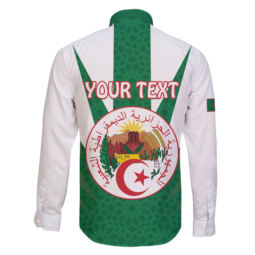 Personalised Algeria Family Matching Puletasi and Hawaiian Shirt Coat Of Arms With Islamic Pattern