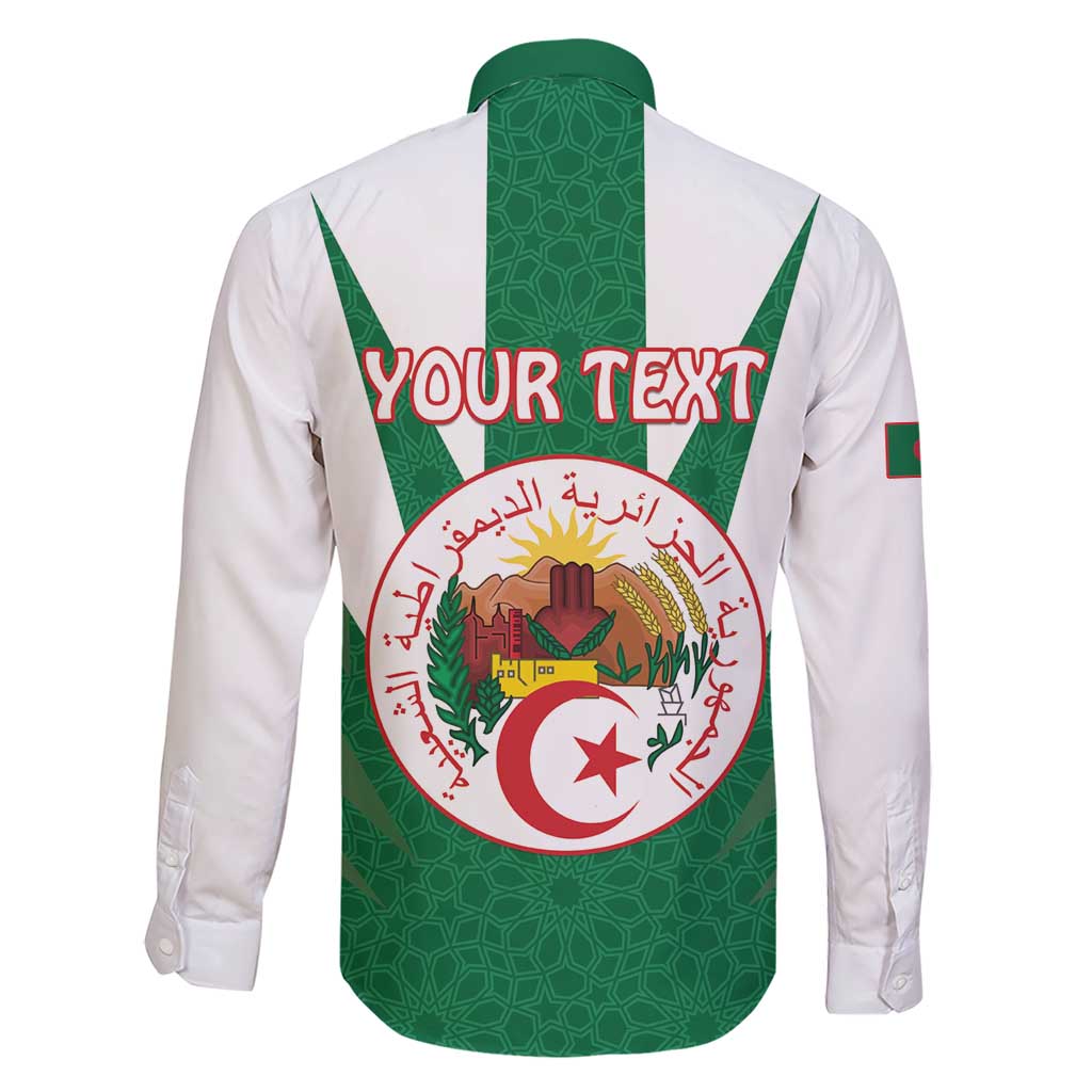 Personalised Algeria Family Matching Short Sleeve Bodycon Dress and Hawaiian Shirt Coat Of Arms With Islamic Pattern