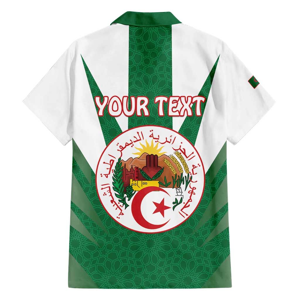 Personalised Algeria Family Matching Summer Maxi Dress and Hawaiian Shirt Coat Of Arms With Islamic Pattern