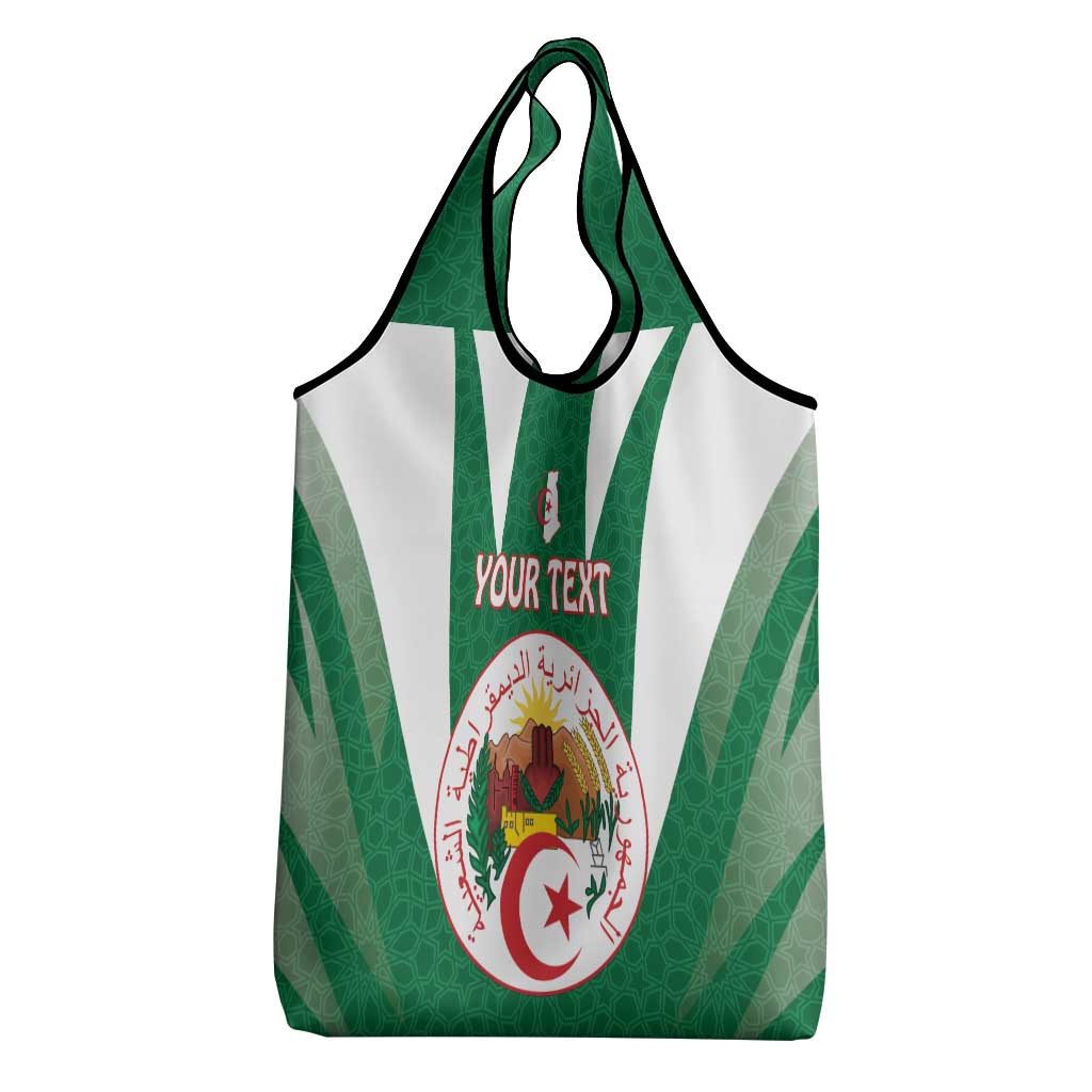 Personalised Algeria Grocery Bag Coat Of Arms With Islamic Pattern