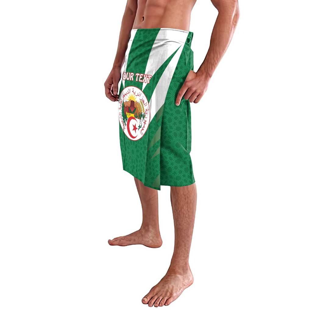Personalised Algeria Lavalava Coat Of Arms With Islamic Pattern