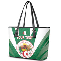 Personalised Algeria Leather Tote Bag Coat Of Arms With Islamic Pattern
