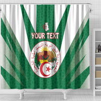 Personalised Algeria Shower Curtain Coat Of Arms With Islamic Pattern