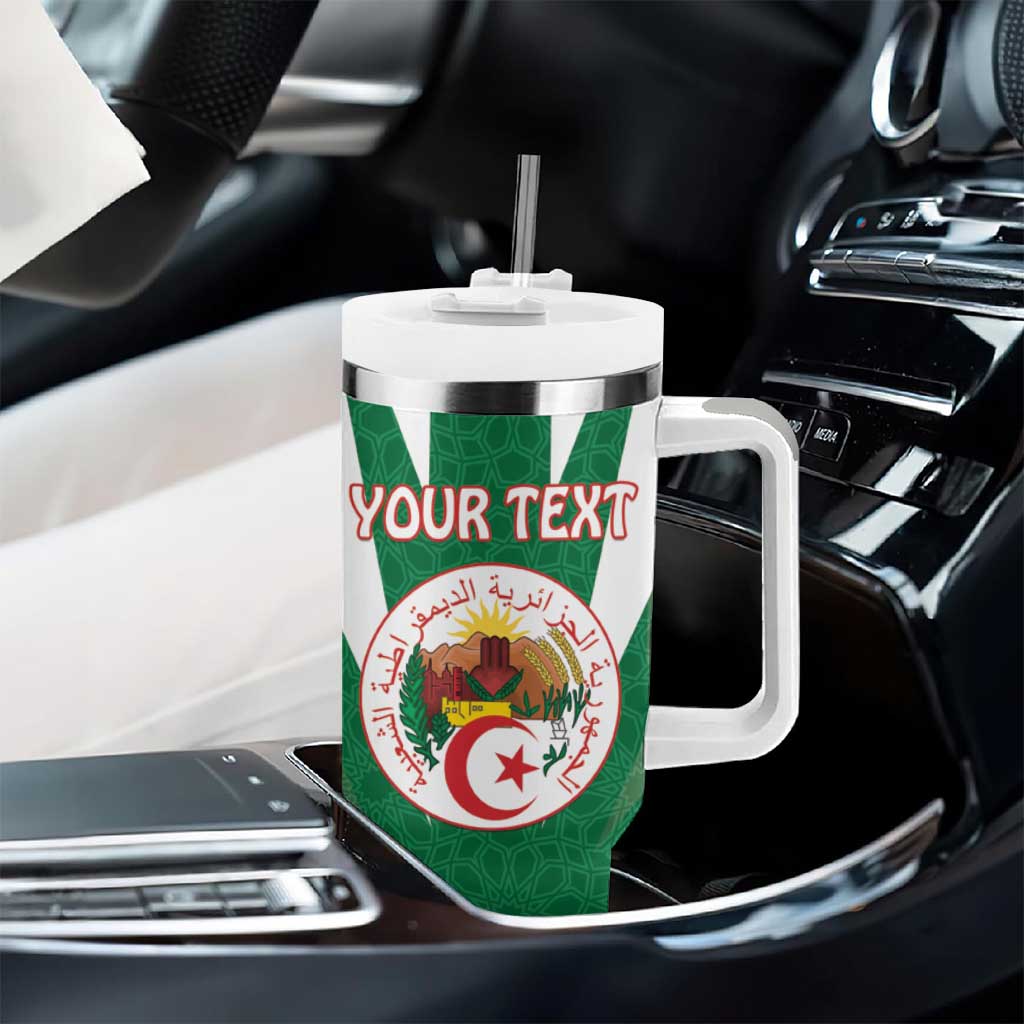 Personalised Algeria Tumbler With Handle Coat Of Arms With Islamic Pattern
