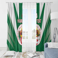 Personalised Algeria Window Curtain Coat Of Arms With Islamic Pattern