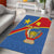 Personalised DR Congo Area Rug Coat Of Arms African Pattern