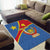 Personalised DR Congo Area Rug Coat Of Arms African Pattern