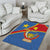 Personalised DR Congo Area Rug Coat Of Arms African Pattern