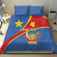 Personalised DR Congo Bedding Set Coat Of Arms African Pattern