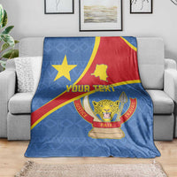 Personalised DR Congo Blanket Coat Of Arms African Pattern