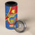 Personalised DR Congo 4 in 1 Can Cooler Tumbler Coat Of Arms African Pattern