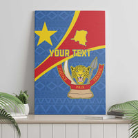 Personalised DR Congo Canvas Wall Art Coat Of Arms African Pattern