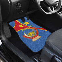 Personalised DR Congo Car Mats Coat Of Arms African Pattern