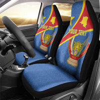Personalised DR Congo Car Seat Cover Coat Of Arms African Pattern
