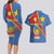 Personalised DR Congo Couples Matching Long Sleeve Bodycon Dress and Hawaiian Shirt Coat Of Arms African Pattern
