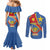Personalised DR Congo Couples Matching Mermaid Dress and Long Sleeve Button Shirt Coat Of Arms African Pattern